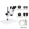 for Industrial Lab Simul-Focal 3.5X-180X Stereo Microscope Trinocular Microscope + 0.5X 2.0X Auxiliary Objective Lens for PCB Repair (Color : 3.5X-180X) view 2