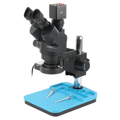 Industrial Lab Simul Focal Adjustable Stereo Microscope Trinocular Microscope Set with I_MX307 1080P VGA HDMI Video Camera (Color : 7-45x)