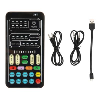Voice Changer, Mini Sound Changer, PC 450mah 5V Multifunctional Portable Sound Changer Mini Sound Card for Mobile Phone Computer Game Devices (i9)