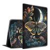 BFSEROBJ Case for All-New Kindle Fire HD 10 & 10 Plus Tablet 11th Generation 2021 Release Lightweight Smart Case Adjustable Stand Protective Cover with Auto Wake/Sleep - Moth Moon Flower Floral view 1