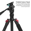 Camera Tripod, 63.89 Inch Lightweight Camera Mount Tripod Stand with Foldable Adjustable Angle Heavy Duty Structure Design, for Camera, SLR, Camcorder (TJ-2942 +) view 2