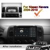 2 DIN Autoradio Android 11 9 inch Car Stereo with Sat Nav WiFi Bluetooth FM RDS Radio for Nissan Navara 2004-2010 Car Entertainment GPS Navigation Support Carplay DAB+ OBD2 DSP view 2