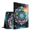 BFSEROBJ Case for Kindle Fire HD 10 Tablet 10.1" 7th/9th Generation 2017/2019 Release Lightweight Smart Case PU Leather Adjustable Stand Protective Cover with Auto Wake/Sleep - Galaxy Colorful Floral view 1