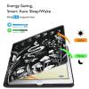 BFSEROBJ Case for Kindle Fire HD 10 Tablet 10.1" 7th/9th Generation 2017/2019 Release Lightweight Smart Case PU Leather Adjustable Stand Protective Cover with Auto Wake/Sleep - Plants and Flowers view 3