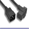 RiteAV - Heavy Duty 12 AWG Black Color Left Angled C19 / C20 Universal Jumper Power Cord (Black (10ft) 3 Meter) view 1