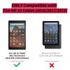 BFSEROBJ Case for Kindle Fire HD 10 Tablet 10.1" 7th/9th Generation 2017/2019 Release Lightweight Smart Case PU Leather Adjustable Stand Protective Cover with Auto Wake/Sleep - American Flag Deer view 2