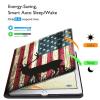 BFSEROBJ Case for Kindle Fire HD 10 Tablet 10.1" 7th/9th Generation 2017/2019 Release Lightweight Smart Case PU Leather Adjustable Stand Protective Cover with Auto Wake/Sleep - American Flag Deer view 3