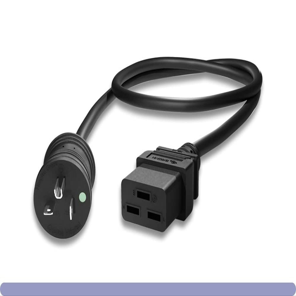 RiteAV - Heavy Duty 12 AWG Hospital Grade Power Cord (Black (6ft) 2 Meter)