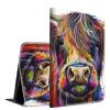 BFSEROBJ Case for 6.8" Kindle Paperwhite 11th Generation 2021 and Kindle Paperwhite Signature Edition Lightweight Smart Case Adjustable Stand Protective Cover with Auto Wake/Sleep - Colorful Cow view 1