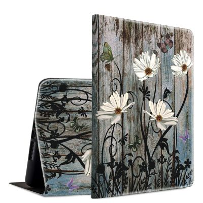 BFSEROBJ Case for All-New Fire 7 Tablet Case 7" 12th Generation 2022 Release Lightweight Smart Cover PU Leather Adjustable Stand Protective Cover with Auto Wake/Sleep - Floral Flower Butterfly