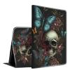 BFSEROBJ Case for 6.8" Kindle Paperwhite 11th Generation 2021 and Kindle Paperwhite Signature Edition Lightweight Smart Case Adjustable Stand Protective Cover with Auto Wake/Sleep,Blue Butterfly Skull view 1