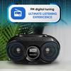 Philips Portable CD Player Boombox, Stereo Dynamic Bass Boost Speakers, Lightweight FM Radio CD Player with LCD Display, USB Playback, Aux Line-in, Boombox Portable for Home AZ318B/37 view 4