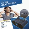Klim Boombox B4 CD Player Portable Audio System - AM/FM Radio with CD Player MP3 Bluetooth AUX USB, Rechargeable, Remote Control, Autosleep Digital EQ (Renewed) view 3