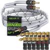 GEARit 6ft 12 AWG Y Speaker Wire & 12 Rt Angle Banana Plug view 1