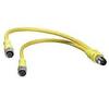 1200680196, in-LINE Splitter, P: Str M12 M 4p to J1J2: 0.6m Str M12 F 4p, P1/3-Jk1/3, k: 1-2, P2-J24, P4-J14 view 1