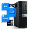 Dell Optiplex 7070 Desktop Computer | Hexa Core Intel i5 (3.2) | 8GB DDR4 RAM | 250GB SSD Solid State | Windows 11 Professional | Home or Office PC, Black (Renewed) view 1