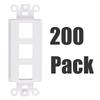 3-Port Wall Plate Decorator Keystone Insert, 3 Port, 200 Pack, White view 2