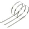 GatherTOOL 20pcs/10Pcs Stainless Steel Metal Cable Ties Zip Exhaust Wrap Coated Locking Metal Zip-Exhaust Multifunctional Locking Cable Ties (Color : 20Pcs-4.6x450mm) view 2