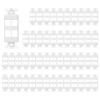 4-Port Wall Plate Decorator Keystone Insert, 4 Port, 50 Pack, White view 1