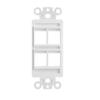 4-Port Wall Plate Decorator Keystone Insert, 4 Port, 50 Pack, White view 3