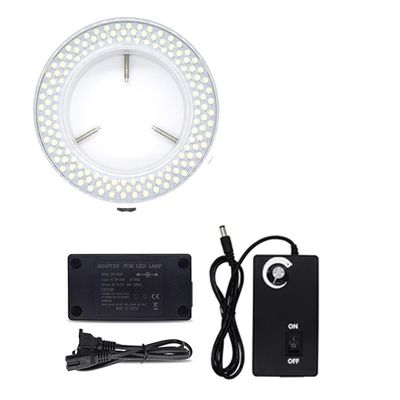 61mm 144pcs LED Ring Light Brightness Adjustable Illuminator Lamp for Stereo Zoom Microscope Cell Phone Repair Vision Machine (Color : White)