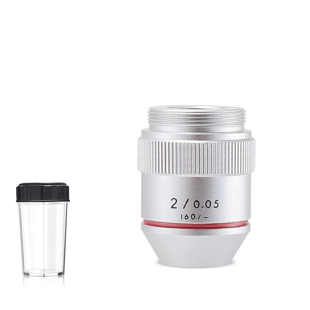 Low Power Objectives 1X 2X Infinity Achromatic Microscope Objective Lens Standard RMS Thread (Color : 2X 160)