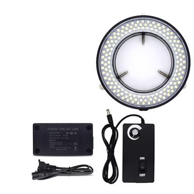 61mm 144pcs LED Ring Light Brightness Adjustable Illuminator Lamp for Stereo Zoom Microscope Cell Phone Repair Vision Machine (Color : Black)