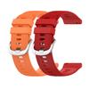Huwokxix 22mm Watch Strap compatible with Garmin Forerunner 255/265,Adjustable Silicone Sports Wristband Replacement Band for Garmin Forerunner 255/265 (Orange + Red) view 1