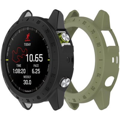 for Garmin MARQ Athlete/Adventurer/Captain/Golfer/Aviator/Driver/Commander Case Cover Soft TPU Anti-Scratch Protective Shell Bezel Bumper Coverage Cases for MARQ Gen 2 Series Watch, Black/Green