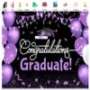 10x8ft Graduation Backdrop for Photoshoot Black and Purple Balloon Congratulations Graduate Class of 2025 Congrats Grad Party Photography Background Celebration Prom Party Backdrop Photo Booth Props view 2