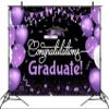 10x8ft Graduation Backdrop for Photoshoot Black and Purple Balloon Congratulations Graduate Class of 2025 Congrats Grad Party Photography Background Celebration Prom Party Backdrop Photo Booth Props view 3
