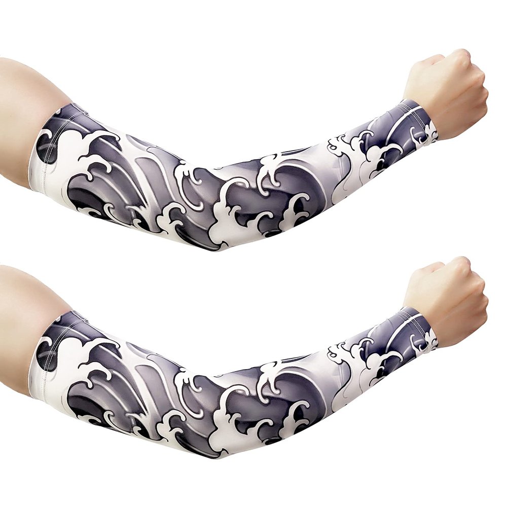 Aresvns Tattoo Sleeves, Arm Sleeves for Men and Women UV Sun Protection Cooling Sleeves to Cover Arm Tattoo for Driving Cycling Golf Fishing Christmas Gift