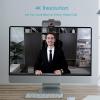 Angetube 4K AI Webcam: AI-Tracking Web Camera Dual AI Noise-Cancelling Microphones - HDR-Enabled, USB 3.0, Remote Control, Sony_Sensor, Adjutable Field of View, Work with Teams, Zoom, Webex view 3