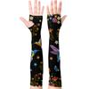 Minxiang Gardening Sleeves for Women Arm Sleeves for Gardening Sun Protection Compression Sleeves to Cover Arms for Women (Black Hummingbird) view 1