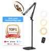 Latest Ring Light with Stand Tripod for iPhone, Overhead Phone Camera Mount with Light and Phone Holder Stand for Recording, 10 Selfie Light for Video,Streaming,Photography, Tiktok, YouTube view 1