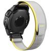 ANCOOL for Garmin Fenix 7/Fenix 6/Fenix 5 Band 22mm Quickfit Nylon Watch Bands Replacement for Fenix 7 Pro/Fenix 6 Pro/Fenix 5 Plus/Forerunner 935/945/955/Instinct 2(Yellow/White) view 1