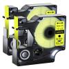 GREENCYCLE Label Maker Tape 45018 S0720580 Compatible for DYMO D1 1/2" (12mm) x 23ft (7m) for LabelManager 210D 220P 260P 160 280 420P 350 360D 450 COLORPOP LMPnP LP250 (Black Print on Yellow, 2 Pack) view 1