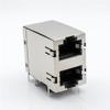 RJ45 Connector Dual Layer 8P8C Shield Through Hole for PCB Mount Jack Socket with Shrapnel Without Led view 1