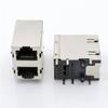 RJ45 Connector Dual Layer 8P8C Shield Through Hole for PCB Mount Jack Socket with Shrapnel Without Led view 4