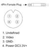 4Pin Power Cable with RCA Video Connecter, for GreenYi Camera B0BKGGRP4Z, B0BXP43Q35, B0BXP6J65L, B085ZYSH9K, B0894DMJLF, B0925L45GF view 3