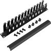 TECHTOO Rack Mount Cable Management Cable Raceway Duct Panel 1U 12 Slot Horizontal 19-Inch Cable Organizer Metal with Detachable Cover (Metal-1U) view 1