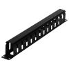 TECHTOO Rack Mount Cable Management Cable Raceway Duct Panel 1U 12 Slot Horizontal 19-Inch Cable Organizer Metal with Detachable Cover (Metal-1U) view 4