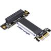ADT-Link PCI Express 4.0/3.0 X1 to X4 Riser Vertical for PCIe X4 NVMe SSD, LAN, USB Cards,Extension (25cm, R12SL 4.0) view 4