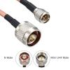TA-VIGOR RG142 Coaxial Cable 2Ft (60cm), 50 Ohm N Male to Mini UHF Male Low Loss Coax Cable for HAM & CB Radio, Antenna Analyzer, Security CCTV Camera view 2