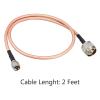 TA-VIGOR RG142 Coaxial Cable 2Ft (60cm), 50 Ohm N Male to Mini UHF Male Low Loss Coax Cable for HAM & CB Radio, Antenna Analyzer, Security CCTV Camera view 3