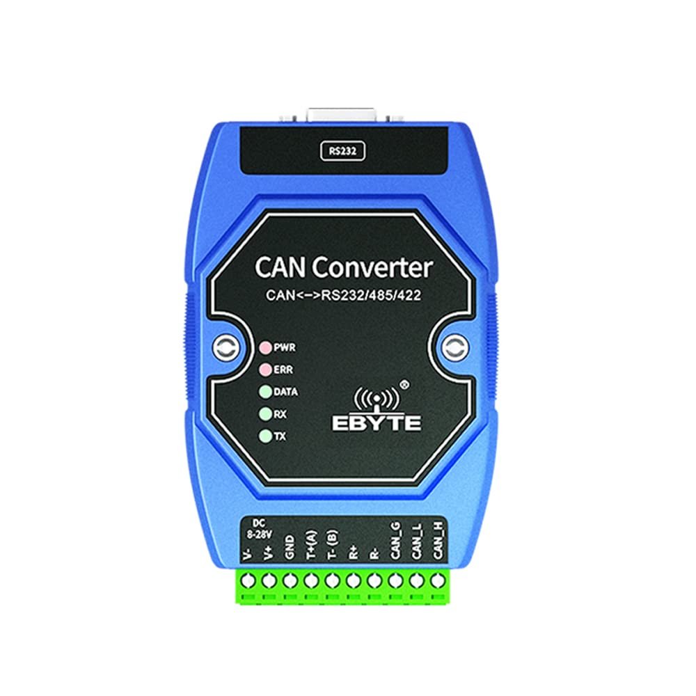 CDBAIRUI CAN to Serial Protocol Converter Can to RS485 RS232 RS422 ECAN-401S DC 8-28V Build in Watchdog Wide Baud Rate Range