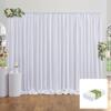 10x10FT White Backdrop Curtains for Party, 2 Panels 5x10FT Thick Polyester Backdrop Drapes, Wrinkle Resistant Photography Background Drapes for Wedding Birthday Home Decoration view 1
