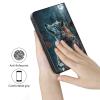 AIRWEE Case for Microsoft Surface Duo Case,Surface Duo Leather Case 2020, Ultra Slim Hard PC Back Case Protective Fold Cover Case for Microsoft Surface Duo,Two Wolves in Moon view 3