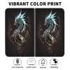 AIRWEE Case for Microsoft Surface Duo Case,Surface Duo Leather Case 2020, Ultra Slim Hard PC Back Case Protective Fold Cover Case for Microsoft Surface Duo,Dragon in Black view 2