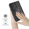 AIRWEE Case for Microsoft Surface Duo Case,Surface Duo Leather Case 2020, Ultra Slim Hard PC Back Case Protective Fold Cover Case for Microsoft Surface Duo,Thin Flag in Black view 3